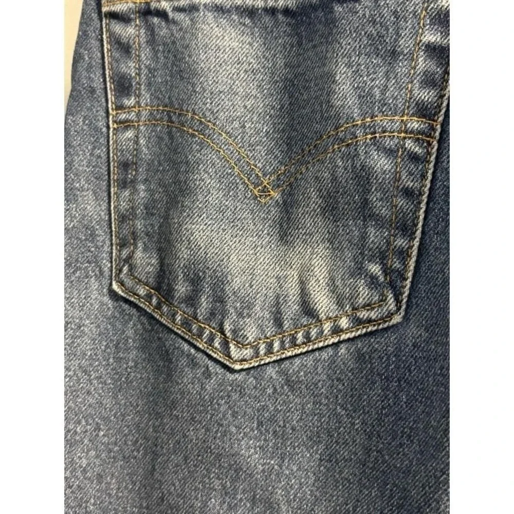 Levi's‎ 505 Men's Regular Fit Jeans Medium Wash Straight Leg Distressed 33x30